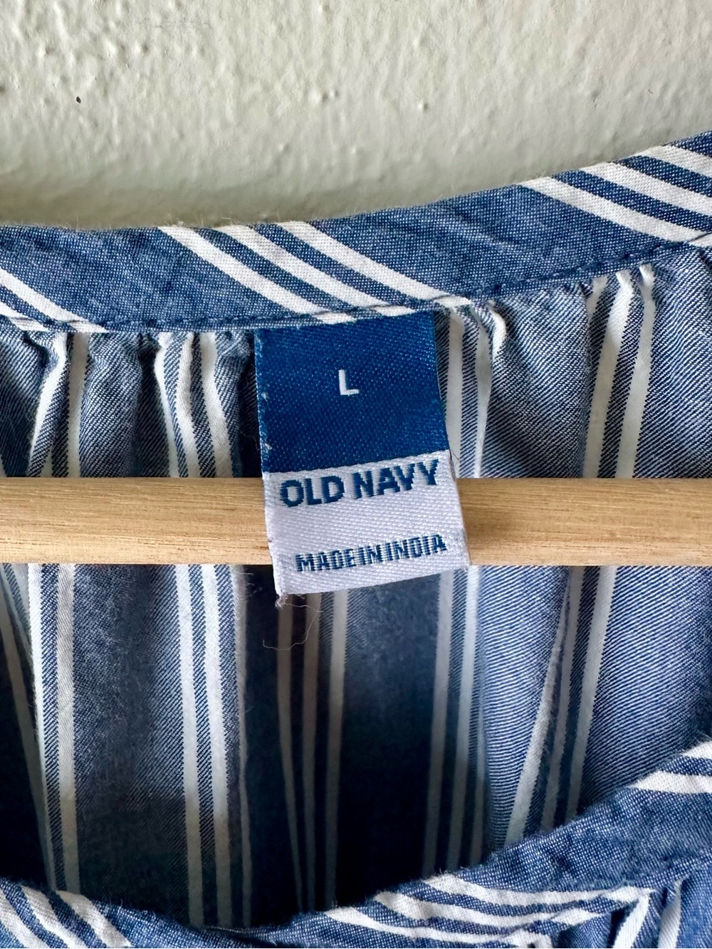 Old navy blue & white striped all day maxi dress women’s large coastal grandma - Picture 8 of 9
